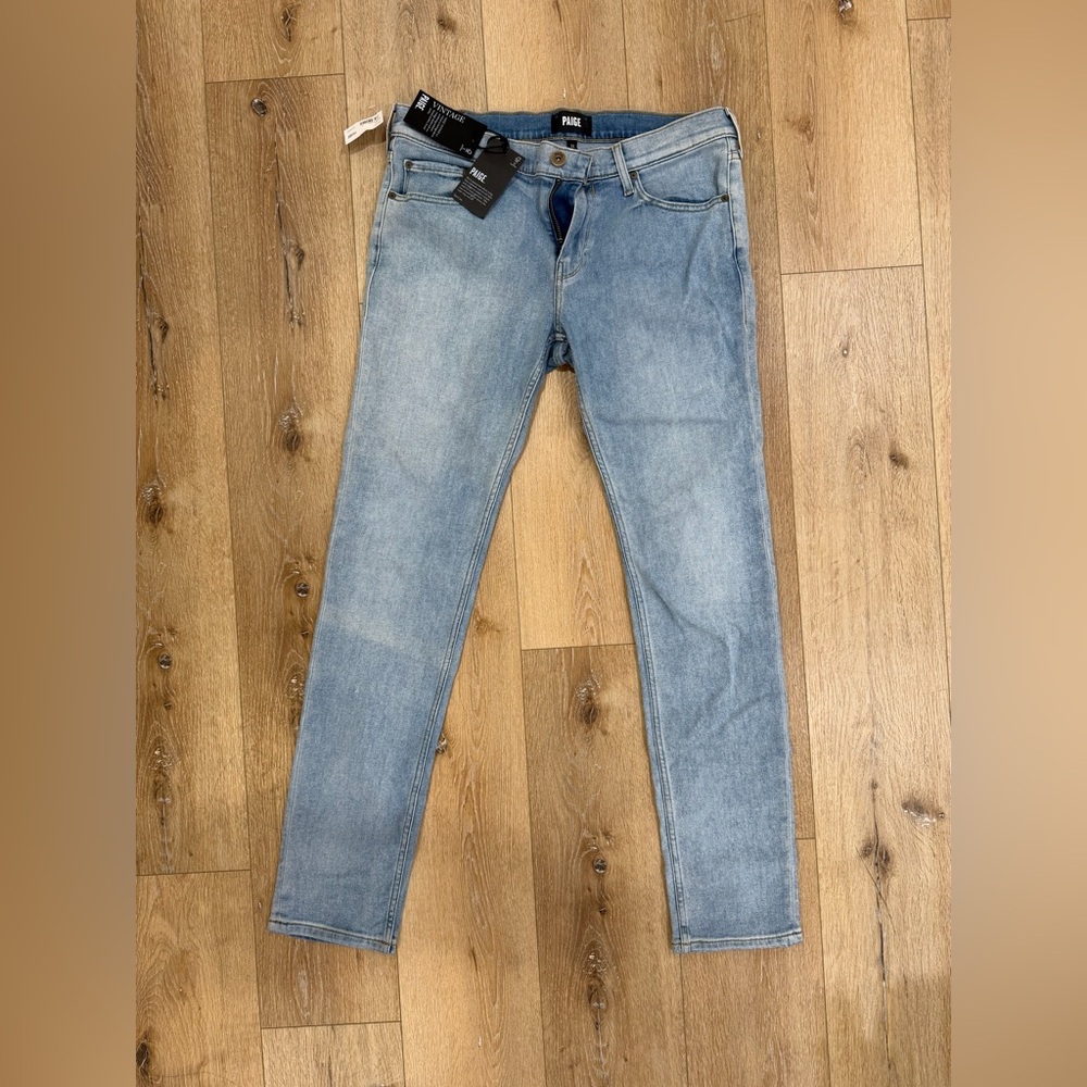 PAIGE Men's Denim Skinny Jeans - UNWORN WITH TAGS - Light Blue